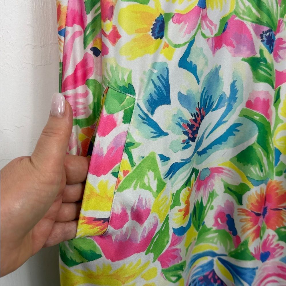Tee2Sea Floral Sleeveless Collared Dress XS Recycled Stretch Summer - Picture 3 of 9